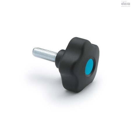 Elesa Zinc-plated steel threaded stud, VCT.43 p-5/16-18x1-SOFT-C5 VCT-p-SOFT (inch sizes)